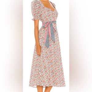 Cleobella Fresia Block Midi Dress in Sunset